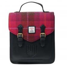 Islander Calton Backpack with Harris Tweed in Fuchsia Tartan