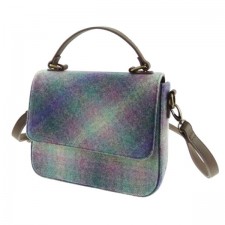 Abraham Moon 'Greta' Square Tweed Handbag in Heather