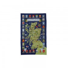 Glen Appin Scotland Town Crest Map Tea Towel 100% Cotton