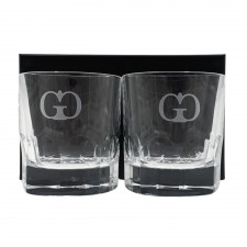 Gretna Green Pair Of Lewis Crystal Whisky Glasses