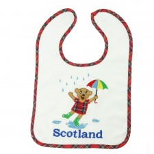 Teddy With Umbrella Bib