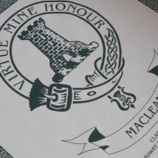 Maclean Clan Crest Tea Towel