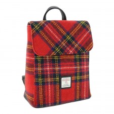 Harris Tweed 'Tummel' Mini Backpack Bag in Bold Royal Stewart Tartan