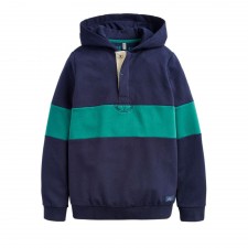 Joules Boys Kingsley Overhead Hoody in French Navy