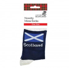 Thistle Products Blue Saltire Scotland Socks 6-11