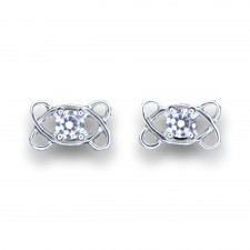 Gretna Green Lovers Knot Earrings in Silver