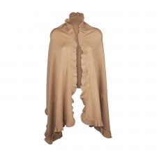 Lona Scott Cashmere Camel Frilly Cashmere Stole