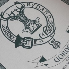 Gordon Clan Crest Tea Towel