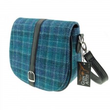 Harris Tweed 'Beauly' Shoulder Bag - Sea Blue Check
