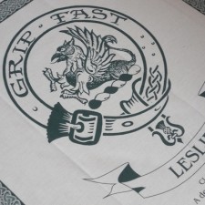 Leslie Clan Crest Tea Towel