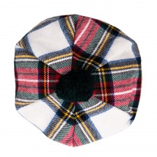 Lochcarron Stewart Dress Modern Tartan Brushed Wool Tam