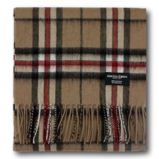 Gretna Green 100% Lambswool Scarf in Camel Thomson Tartan