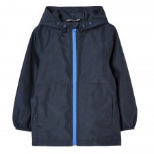 Joules Boys Arlow Waterproof Packable Rain Mac in Marine Navy