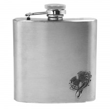English Pewter Company Thistle Stainless Steel Hip Flask 6oz