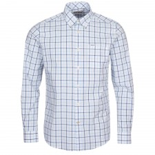 Barbour Bradwell Mens Long Sleeved Tailored Shirt In Blue UK XL