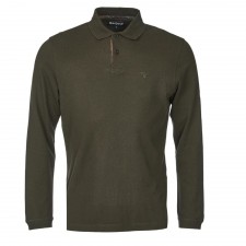 Barbour Men's Long Sleeve Sports Polo in Forest