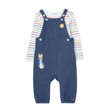 Joules Baby Peter Rabbit Wilbur Dungarees Set - 9-12 Months