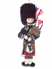 Highland Piper Christmas Tree Decoration