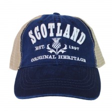 Scotland Embroidered 3D Mesh Cap In Navy