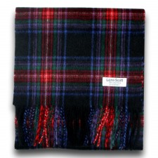 Lona Scott 100% Cashmere Scarf in Purple Stewart Tartan