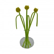 Tulips In A Vase Glass Decoration