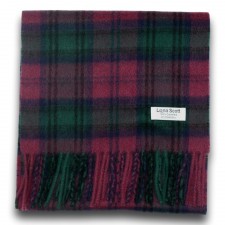 Lona Scott 100% Cashmere Scarf in Lindsay Tartan