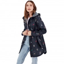 Joules Ladies Go Lightly Packaway Waterproof Jacket in Rainbow Dog UK 12