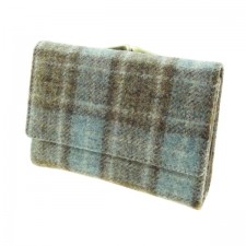 Abraham Moon 'Belby' Short Wallet Purse in Aqua Natural