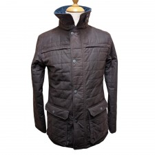 Jack Murphy Mens Zach Waxed Jacket in Rich Brown