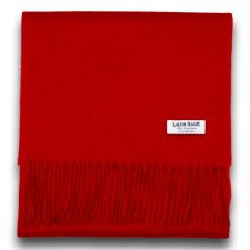 Lona Scott 100% Cashmere Scarf in Red