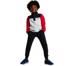 Joules Dale Colourblock 1/2 Zip Sweatshirt in Navy Red Grey