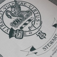 Stewart Clan Crest Tea Towel