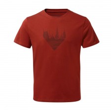 Craghoppers Calvino Short-Sleeved Forest Silhouette T-Shirt - Firth Red UK S