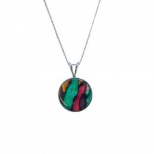 Heathergems Silver Circle Pendant Necklace