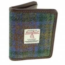Harris Tweed Lewis Credit Card Holder In  Skye Tartan