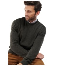 Barbour Firle Crew Jumper in Olive Marl