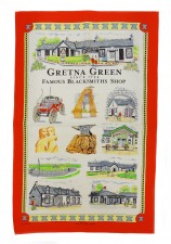 Gretna Green Famous Blacksmiths Shop Tea Towel 100% Cotton