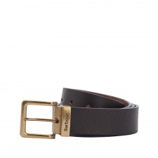 Barbour Blakely Leather Belt in Dark Brown