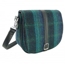 Harris Tweed 'Beauly' Shoulder Bag - Turquoise Check