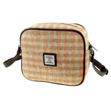 Harris Tweed 'Almond' Mini Bag in Coral Gingham