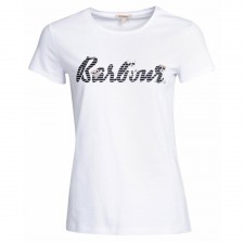 Barbour Ladies Southport White T-Shirt UK 12