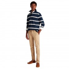 Joules Men's Onside Rugby Shirt in Navy Stripe