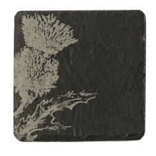 The Just Slate Company 4 Pack Thistle Slate Coaster