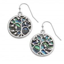 Tide Jewellery Paua Shell Tree of Life Earrings