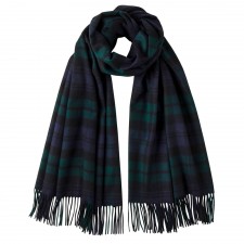 Johnston's of Elgin Black Watch Tartan Cashmere Stole