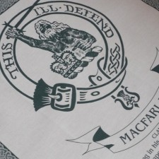 Macfarlane Clan Crest Tea Towel