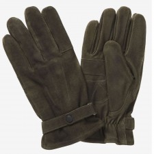 Barbour Leather Thinsulate Gloves in Olive