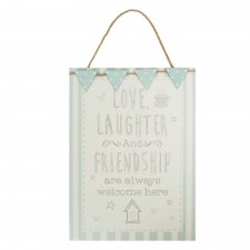 Love Life Hanging Plaque - Love, Laughter and Friendship
