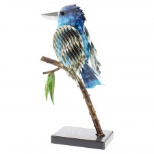 Country Living Hand Painted Metal Kingfisher on Branch 32cm