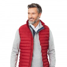 Joules Mens Go To Lightweight Quilted Gilet in Red UK S